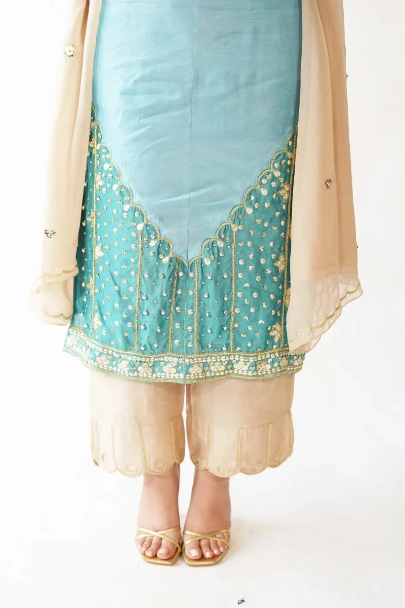 Blue and Gold Scallop Ensemble - Image 4