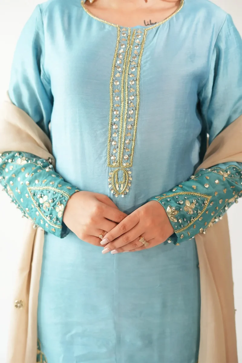 Blue and Gold Scallop Ensemble - Image 5