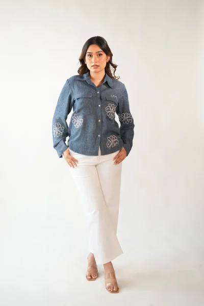 Petal Stitch Denim