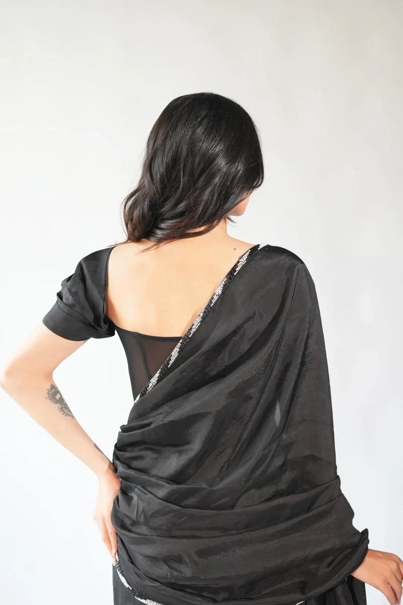 Black Opulence Saree - Image 2